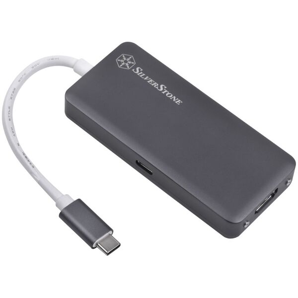 Προσαρμογέας USB SilverStone SilverStone SST-EP14C - USB 3.1 Type-C Gen1 auf HDMI, 3x USB 3.1 Gen 1 Type-A, 1x USB 3.1 Gen 1 Type-C (φόρτιση PD 2.0) 13333503 4710007226612