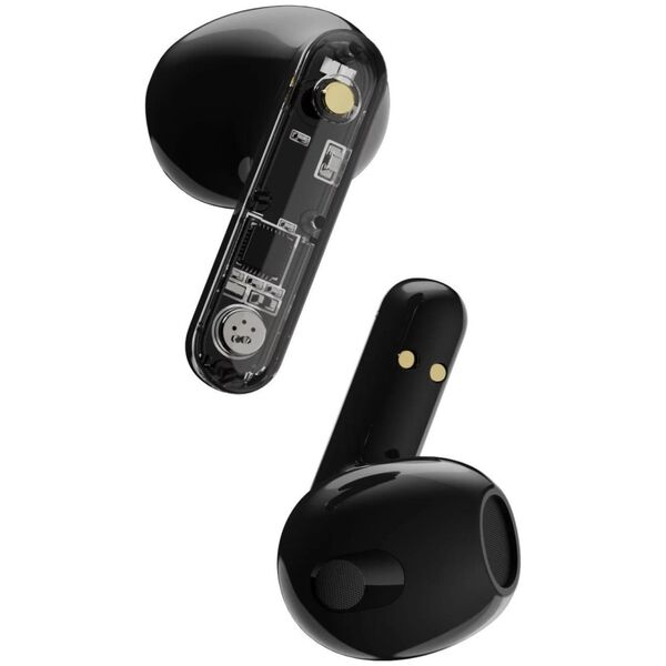 Streetz Ausinės į ausis STREETZ ακουστικά, permatomos, juodos / T150-BLK / 6612030 13452532 7333048060709