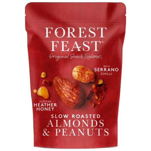 Forest Feast almonds & peanuts with honey and chilli, 120 g