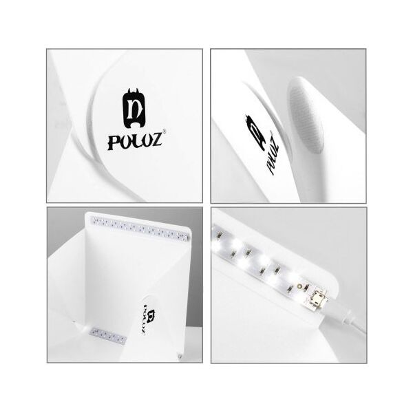 Σκιά Puluz Shadowless 22x23x24cm + 2x λάμπες LED + 2x BACKGROUND 11730689 5904647810099