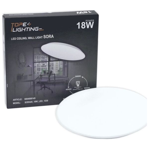 Tope LED LAMP SORA φωτιστικό οροφής 18W 3000-6000K IP54 10681954 4772007010622