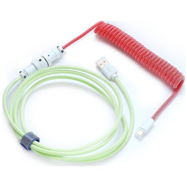 Καλώδιο USB Ducky Ducky Premicord Strawberry Frog Spiralkabel, USB Type C auf Type A - 1,8m 12573008 4711281572068