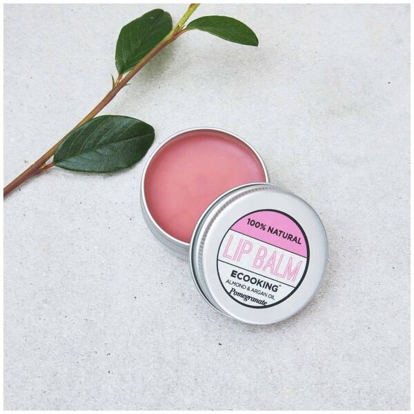 Ecooking, Ecooking, Organic Argan Oil, Hydrating, Lip Balm, Pomegranate, 15 ml For Women