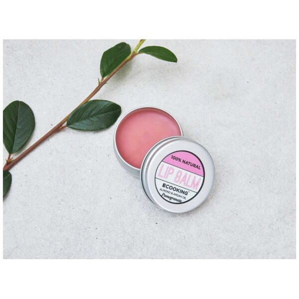 Ecooking, Ecooking, Organic Argan Oil, Hydrating, Lip Balm, Pomegranate, 15 ml For Women