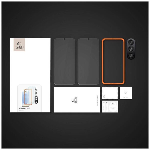 Tempered Glass SAMSUNG GALAXY S25 Tech-Protect Supreme Set 3-Pack Clear 5906302322053