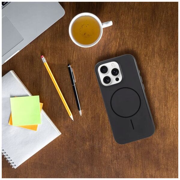 Premium Glossy Mag Cover kompatybilny z MagSafe i Camera Control button pasuje do IPHONE 16 PRO czarny