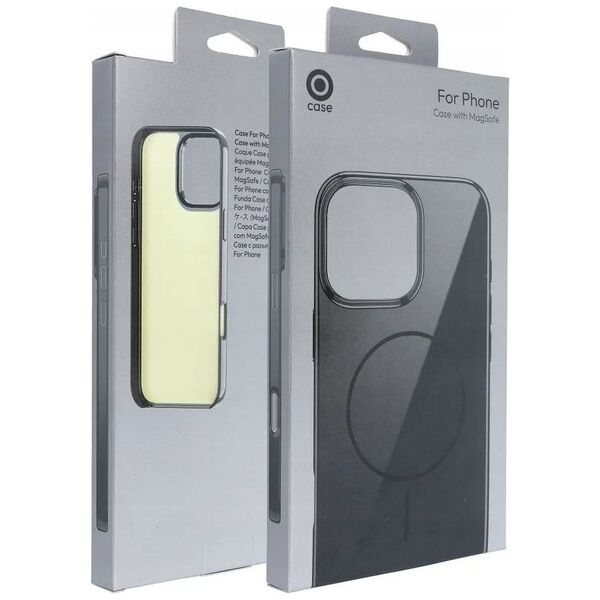 Glossy Mag Cover kompatybilny z MagSafe pasuje do IPHONE 15 PRO MAX czarny