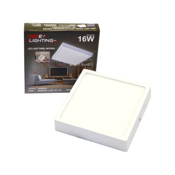 Lampa sufitowa Tope LED PANEL MODENA SQ 16W NW IP44 1280LM