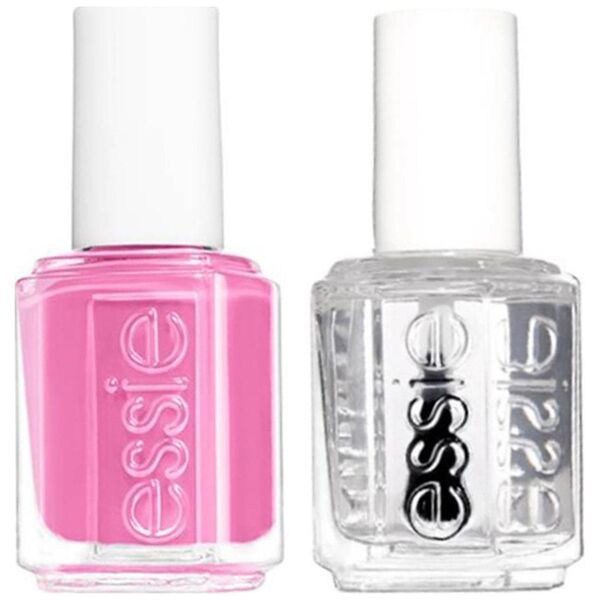 Essie Set Essie: Nail Enamel, Vegan, Glossy Shine Finish, Nail Polish, 20, Lovie Dovie, 13.5 ml + Nail Care - Good To Go, Top Coat, Nail Strengthening Lacquer, 5 ml For Women
