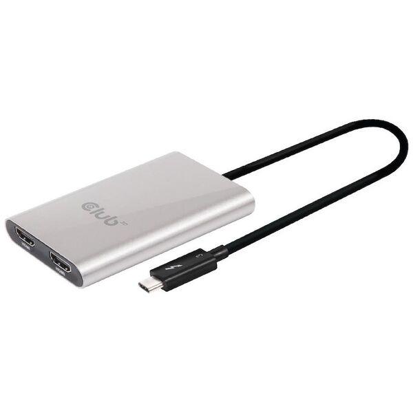Adapter USB Club 3D Adap C3D Thunderbolt3 -> HDMI2.0 2Monitore 4K60Hz