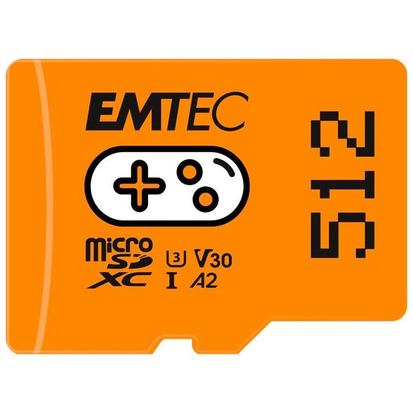 Karta Emtec Gaming MicroSDXC 512 GB Class 10 UHS-I/U3 A2 V30 (ECMSDM512GXCU3G)