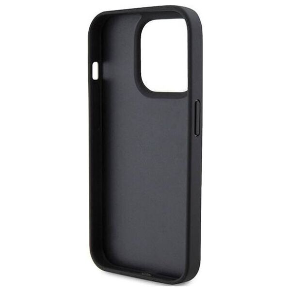 Guess Guess GUHCP15LP4EPMK iPhone 15 Pro 6.1" czarny/black hardcase Leather 4G Stamped