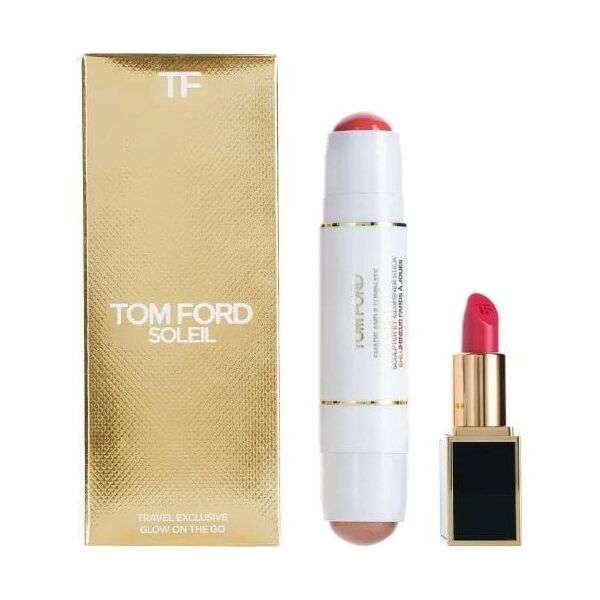Tom Ford Soleil Travel Exclusive/Glow On The Go Set Tom Ford: Tom Ford, Illuminating, Highlighter & Blush Stick 2-In-1, 10 g + Tom Ford, Sheer, Cream Lipstick, 2 g For Women
