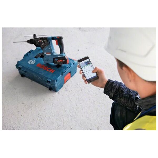 Młotowiertarka Bosch Bosch Cordless Hammer Drill GBH 18V-24 C Professional solo, 18V (blue/black, without battery and charger, with Bluetooth, in L-BOXX)