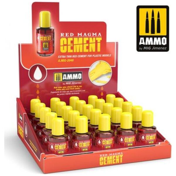 Vallejo Ammo: Red Magma Cement Display (25) 13958949 8432074081821