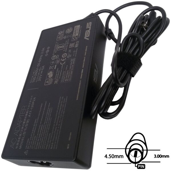 Zasilacz do laptopa Asus ASUS AC POWER ADAPTER 120W 20V 3pin (4.5 mm) - does not contain PW CORD CEE