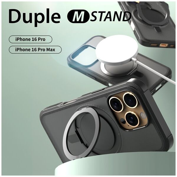 Araree Araree Duple M Stand iPhone 16 Pro 6.3" case black AR20-02113A