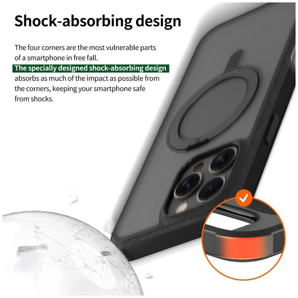 Araree Araree Duple M Stand iPhone 16 Pro 6.3" case black AR20-02113A