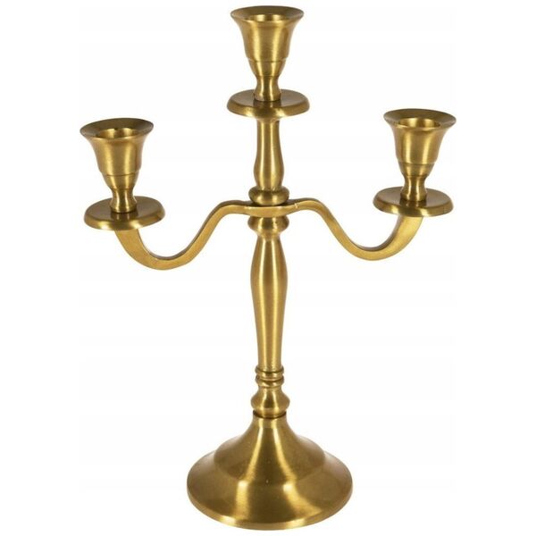 Home Styling Collection Świecznik kandelabr złoty 3-ramienny