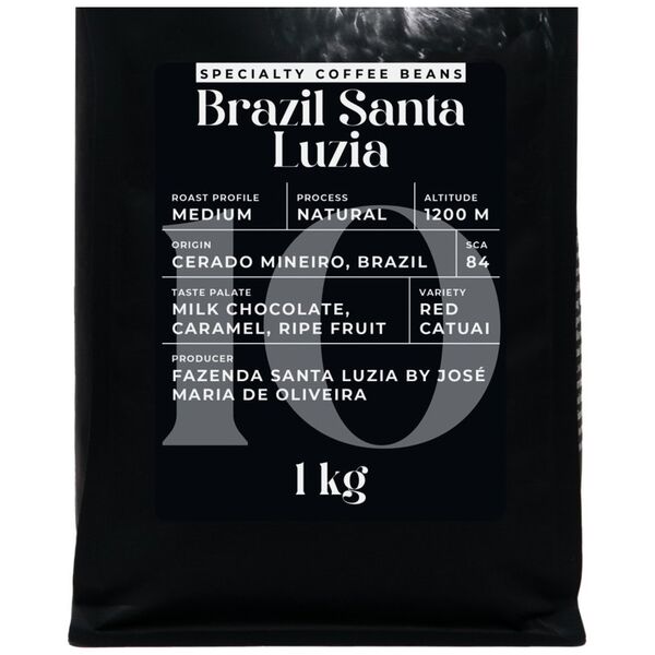 Specialty coffee beans Black Crow White Pigeon Brazil Santa Luzia, 1 kg