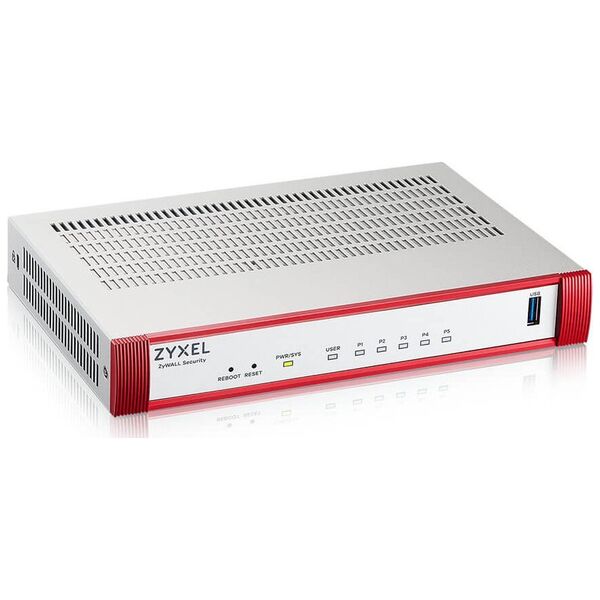 Zyxel USG FLEX 50 HP, 5 Gigabit user-definable ports, 1*1G PoE+, 1*USB with 1 YR Entry Defense Pack