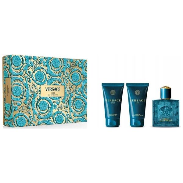 Versace Eros rinkinys vyrams (EDT, 50 ml + dušo želė, 50 ml + balzamas po skutimosi, 50 ml)