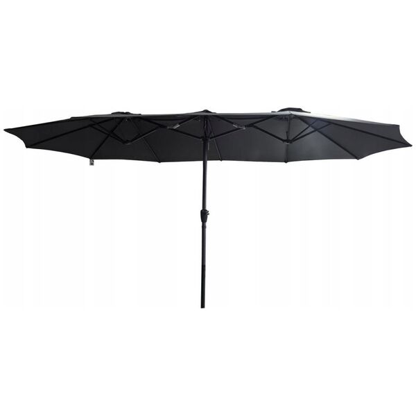 PARASOL OGRODOWY XXXL 2.7x4.6M SZARY SASKA GARDEN