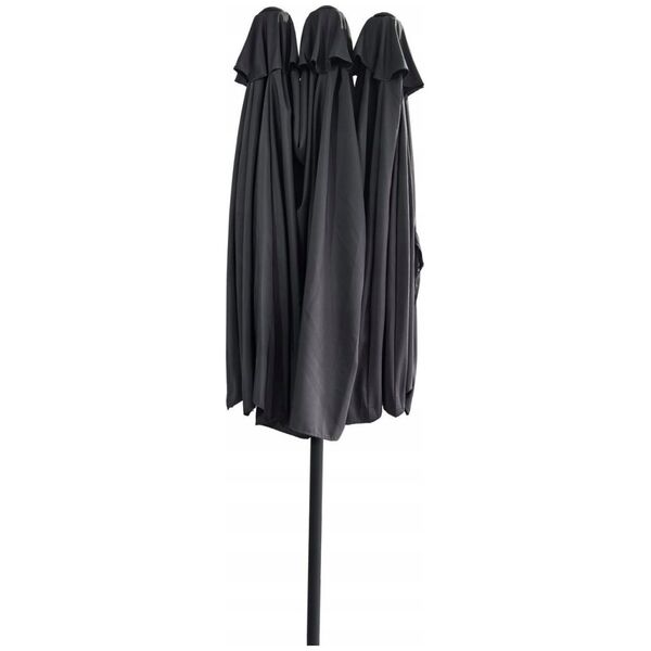 PARASOL OGRODOWY XXXL 2.7x4.6M SZARY SASKA GARDEN
