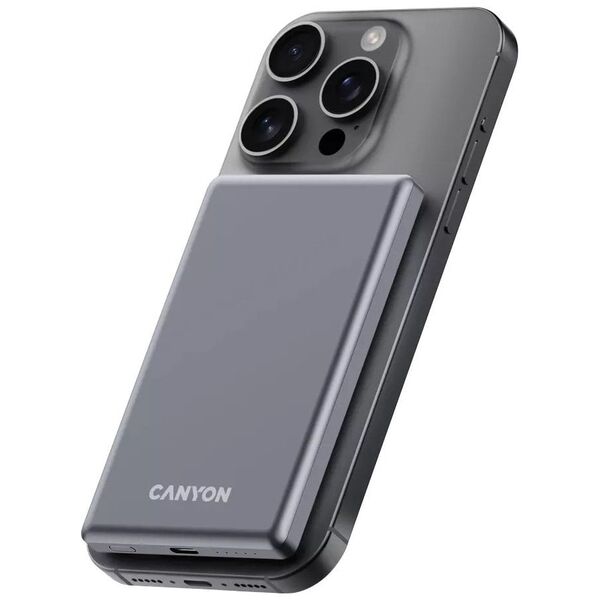 CANYON power bank OnPower 505 slim Magsafe 5000 mAh PD20W Dark Grey