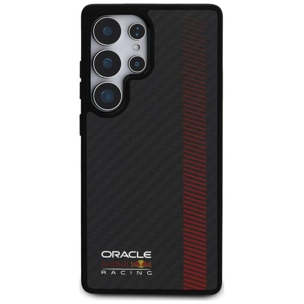 Red Bull Real Carbon Fiber Powerbar MagSafe Case for Samsung Galaxy S25 Ultra Black