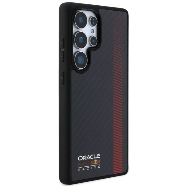 Red Bull Real Carbon Fiber Powerbar MagSafe Case for Samsung Galaxy S25 Ultra Black
