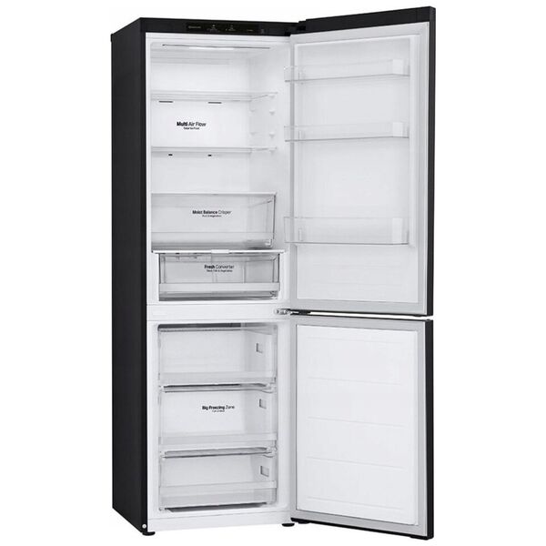 LG Refrigerator | GBV3100EEP | Energy efficiency class E | Free standing | Combi | Height 186 cm | No Frost system | Fridge net capacity 234 L | Freezer net capacity 110 L | Display | 35 dB | Dark Graphite