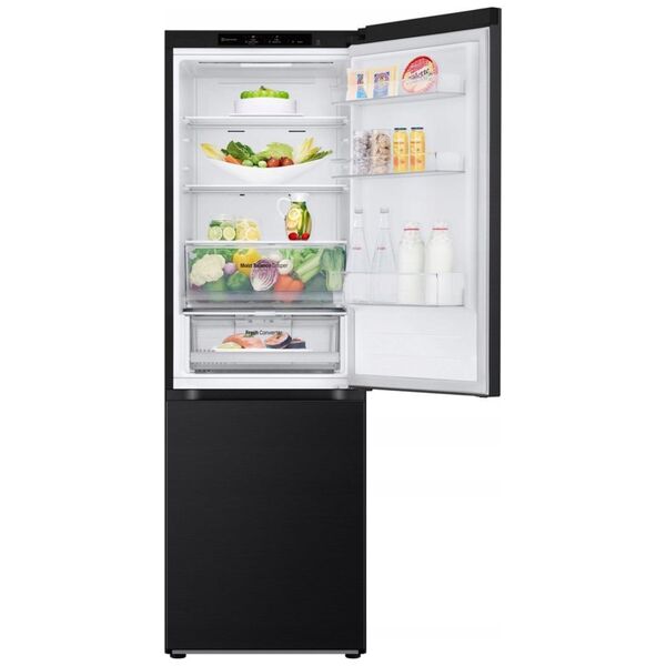 LG Refrigerator | GBV3100EEP | Energy efficiency class E | Free standing | Combi | Height 186 cm | No Frost system | Fridge net capacity 234 L | Freezer net capacity 110 L | Display | 35 dB | Dark Graphite
