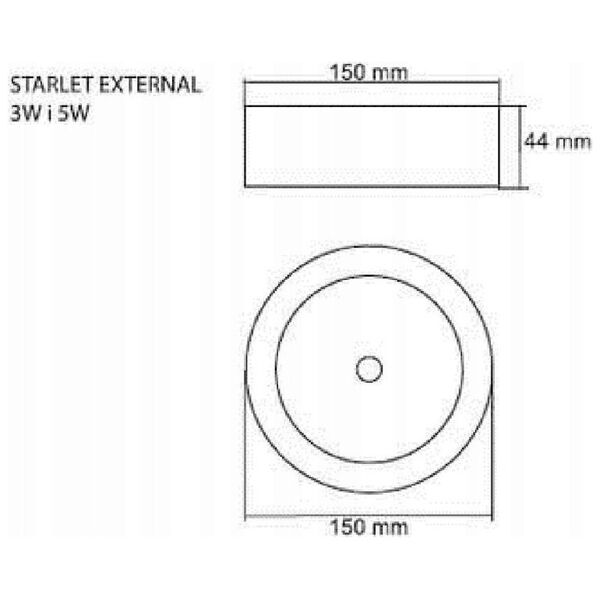 Mojeledy Intelight Oprawa awaryjna LED STARLET EXTERNAL SC 3W 3h A (soczewka korytarzowa) natynkowa CNBOP-PIB IP41 INTELIGHT-99904