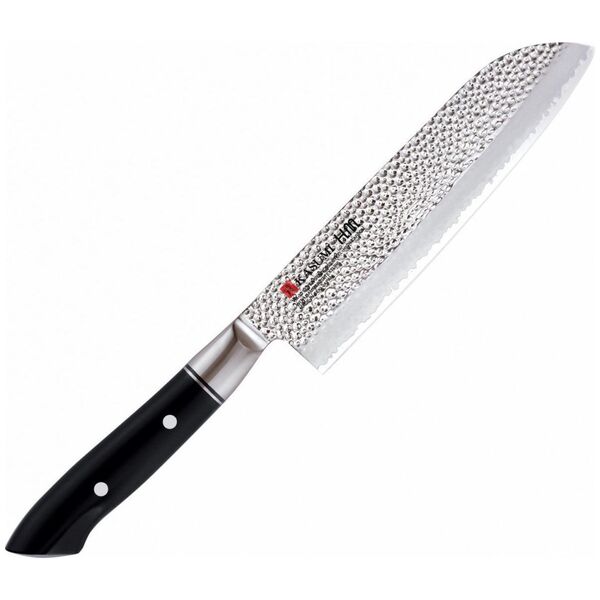 Kasumi KASUMI Nóż Santoku kuty VG10 HM dł. 18 cm młotkowany uniwersalny