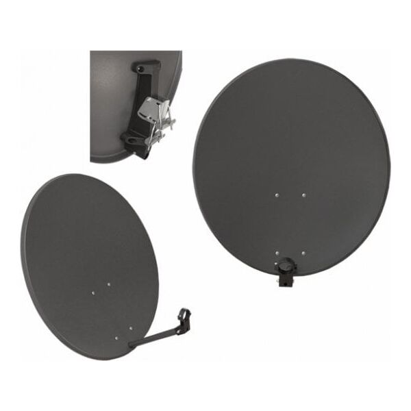 Antena satelitarna Lamex Antena satelitarna Lamex LXSAT23/C Corab ASC-800M-C czasza owalna 80 cm z rurką bez konwertera grafitowa