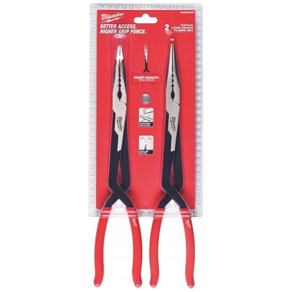 MILWAUKEE EXTENDED PLIERS SET STRAIGHT AND 45deg