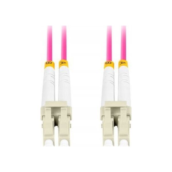 Lanberg Patchcord światłowodowy Lanberg MM LC/UPC-LC/UPC DUPLEX 3.0MM OM4 50/125 LSZH 0.5m fioletowy