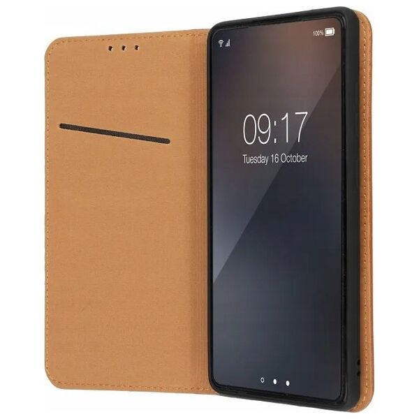 OEM Kabura SMART PRO Book skórzana do IPHONE 16 brązowy