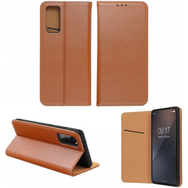 OEM Kabura SMART PRO Book skórzana do IPHONE 16 Pro brązowy