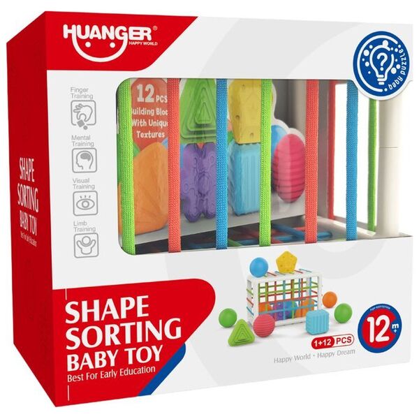 LeanToys Sorter Elastyczna Kostka Piłeczki Figury Dla Niemowląt LEAN Toys