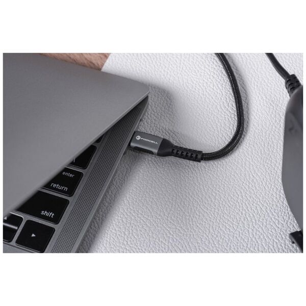 FORCELL F-ENERGY C260 kabel Typ C do Typ C QC4.0 PD 5A 100W Cafule 3 m czarny