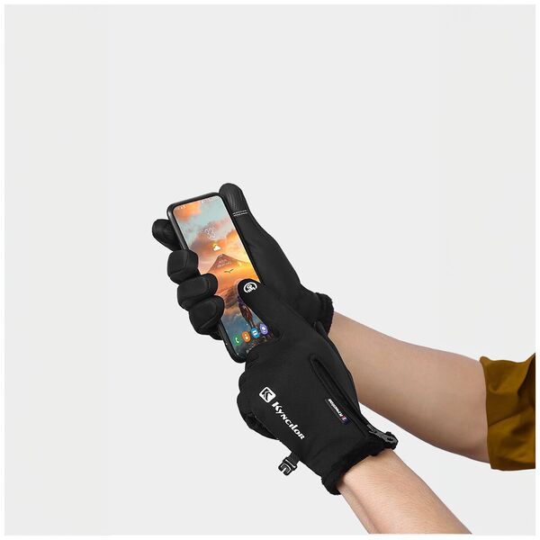 Hurtel Sportowe rękawiczki dotykowe do telefonu zimowe Outdoor roz. L czarne Sportowe rękawiczki dotykowe do telefonu zimowe Outdoor roz. L czarne