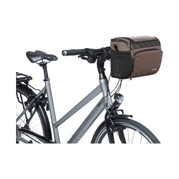 Torba na kierownicę BASIL MOVE HANDLEBAR BAG, KF z adapterem do mocowania, 7-8L, wodoodporna, Brown (NEW 2025)