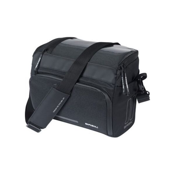 Torba na kierownicę BASIL MOVE HANDLEBAR BAG, KF z adapterem do mocowania, 7-8L, wodoodporna, Czarna (NEW 2025)