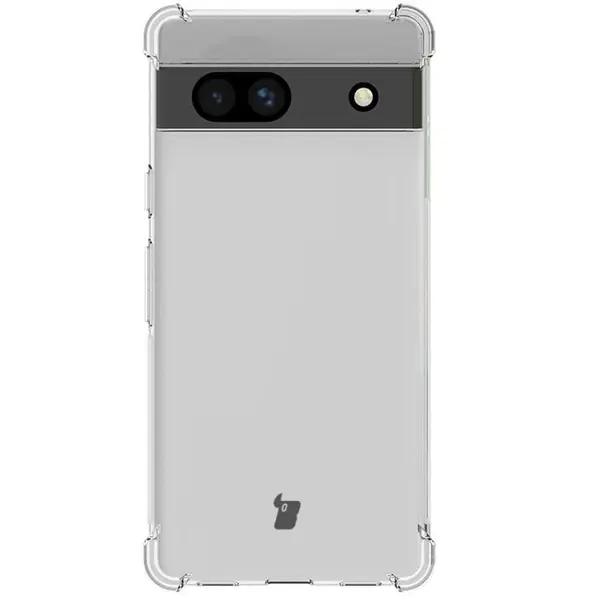 Bizon Case Clear Pack case + 2x screen glass + lens glass Google Pixel 7A clear