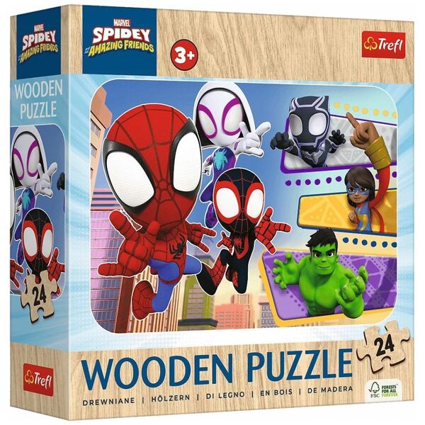 Trefl PUZZLE DREW 24EL TREFL ODWAZNY SPIDEY PUD10