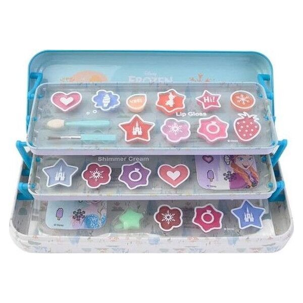 Disney Frozen Makeup Case Triple Layer Beauty Tin zestaw kosmetyków do makijażu dla dzieci
