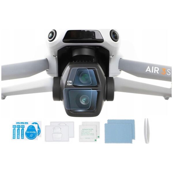Osłony 4x Osłona Szkło Hartowane na Obiektyw do drona DJI AIR 3S / 3 S / BHM915