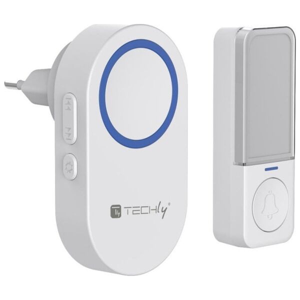 Dzwonek kinetyczny Techly zestaw nadajnik i odbiornik, IP56, 180m